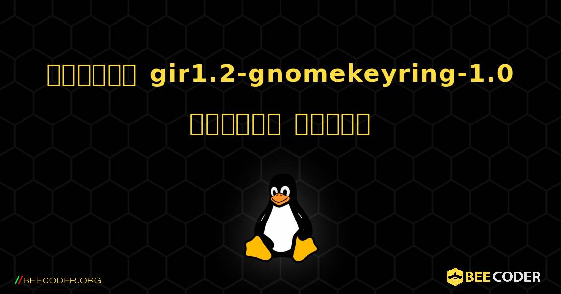 কিভাবে gir1.2-gnomekeyring-1.0  ইনস্টল করবেন. Linux