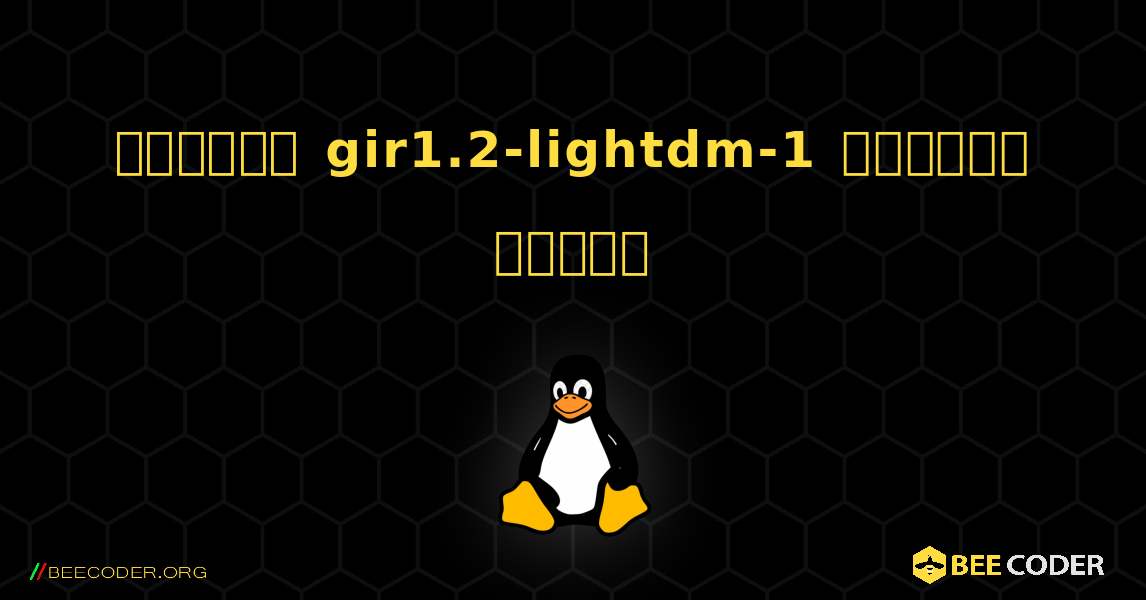 কিভাবে gir1.2-lightdm-1  ইনস্টল করবেন. Linux