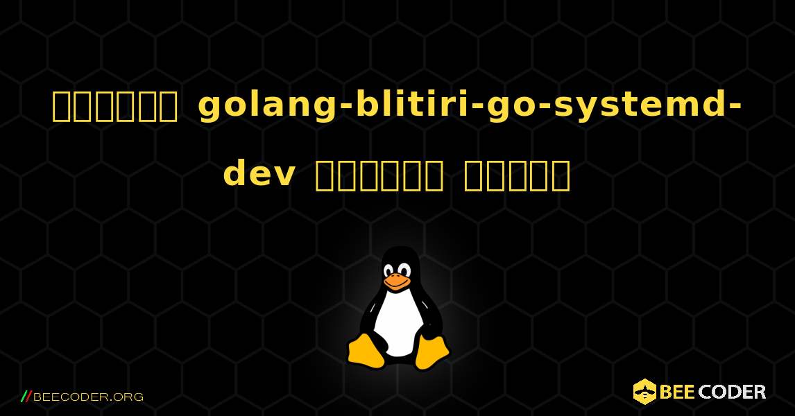 কিভাবে golang-blitiri-go-systemd-dev  ইনস্টল করবেন. Linux