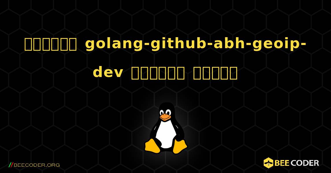 কিভাবে golang-github-abh-geoip-dev  ইনস্টল করবেন. Linux