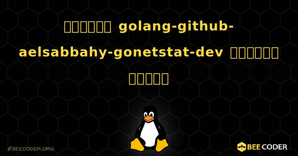 কিভাবে golang-github-aelsabbahy-gonetstat-dev  ইনস্টল করবেন. Linux
