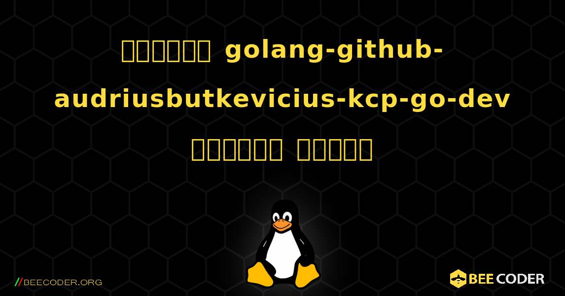 কিভাবে golang-github-audriusbutkevicius-kcp-go-dev  ইনস্টল করবেন. Linux