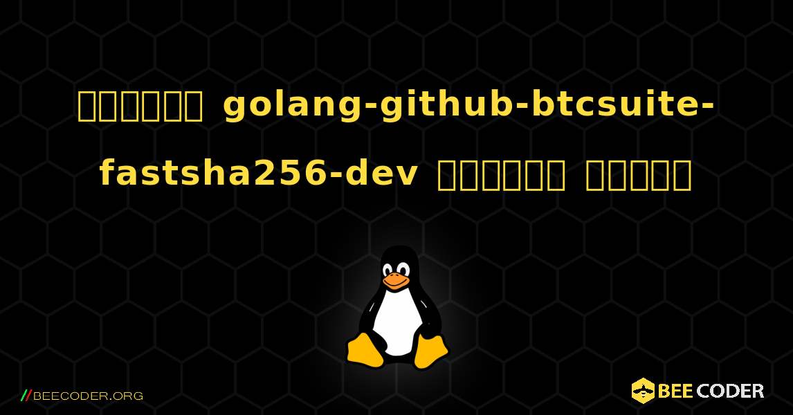 কিভাবে golang-github-btcsuite-fastsha256-dev  ইনস্টল করবেন. Linux