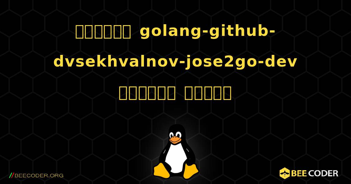 কিভাবে golang-github-dvsekhvalnov-jose2go-dev  ইনস্টল করবেন. Linux