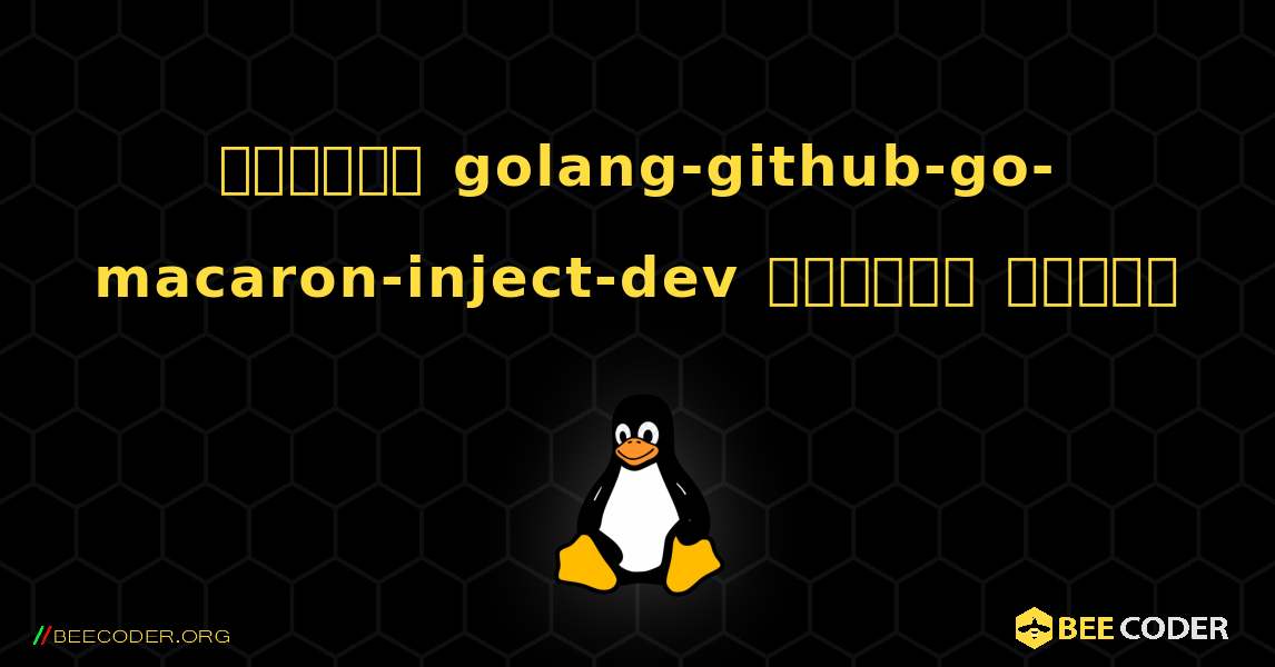 কিভাবে golang-github-go-macaron-inject-dev  ইনস্টল করবেন. Linux