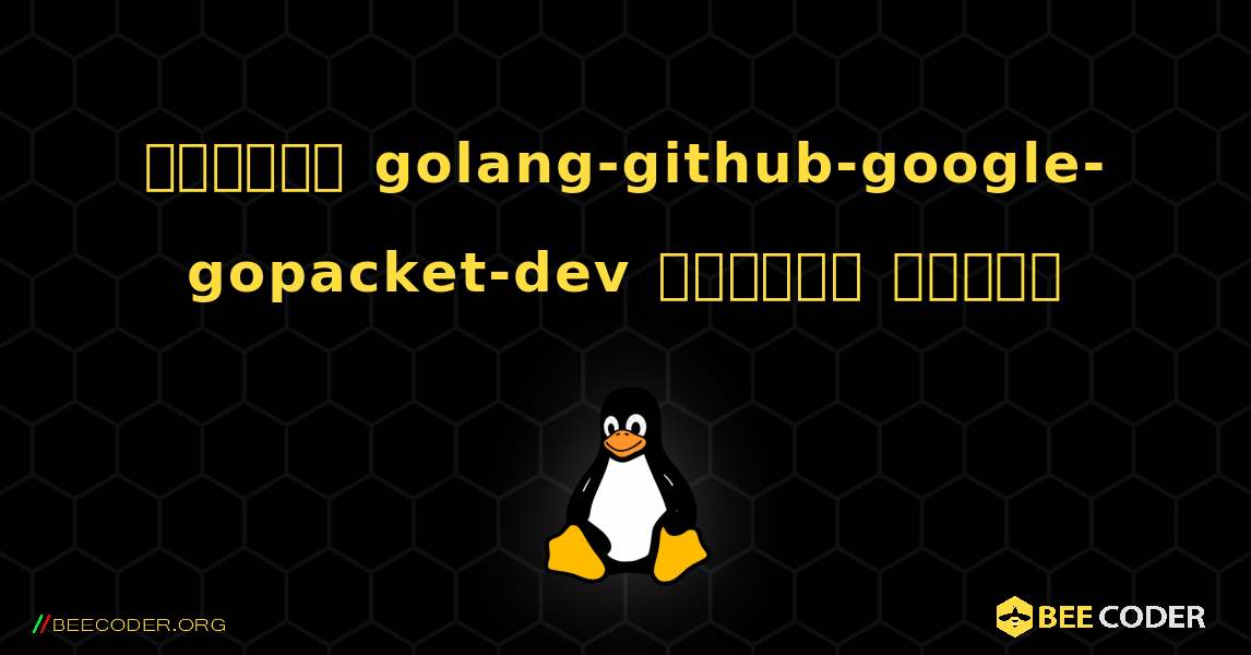 কিভাবে golang-github-google-gopacket-dev  ইনস্টল করবেন. Linux
