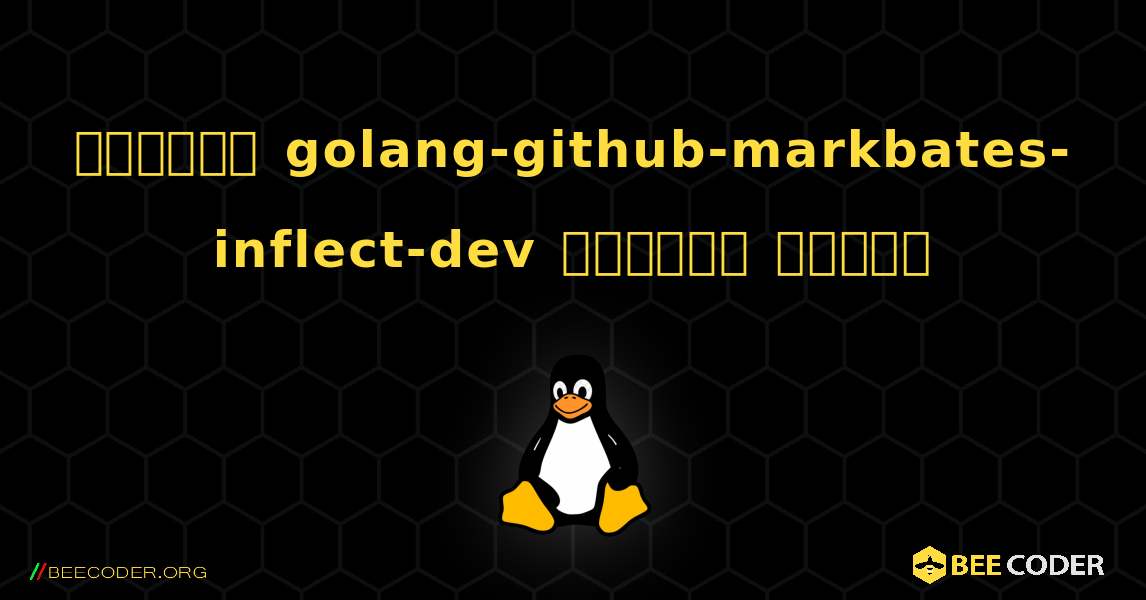 কিভাবে golang-github-markbates-inflect-dev  ইনস্টল করবেন. Linux