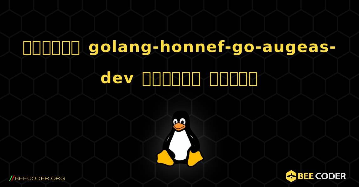 কিভাবে golang-honnef-go-augeas-dev  ইনস্টল করবেন. Linux