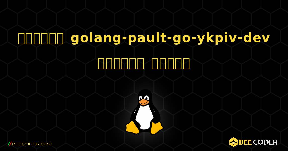 কিভাবে golang-pault-go-ykpiv-dev  ইনস্টল করবেন. Linux