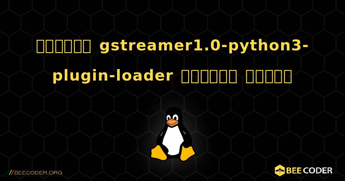 কিভাবে gstreamer1.0-python3-plugin-loader  ইনস্টল করবেন. Linux