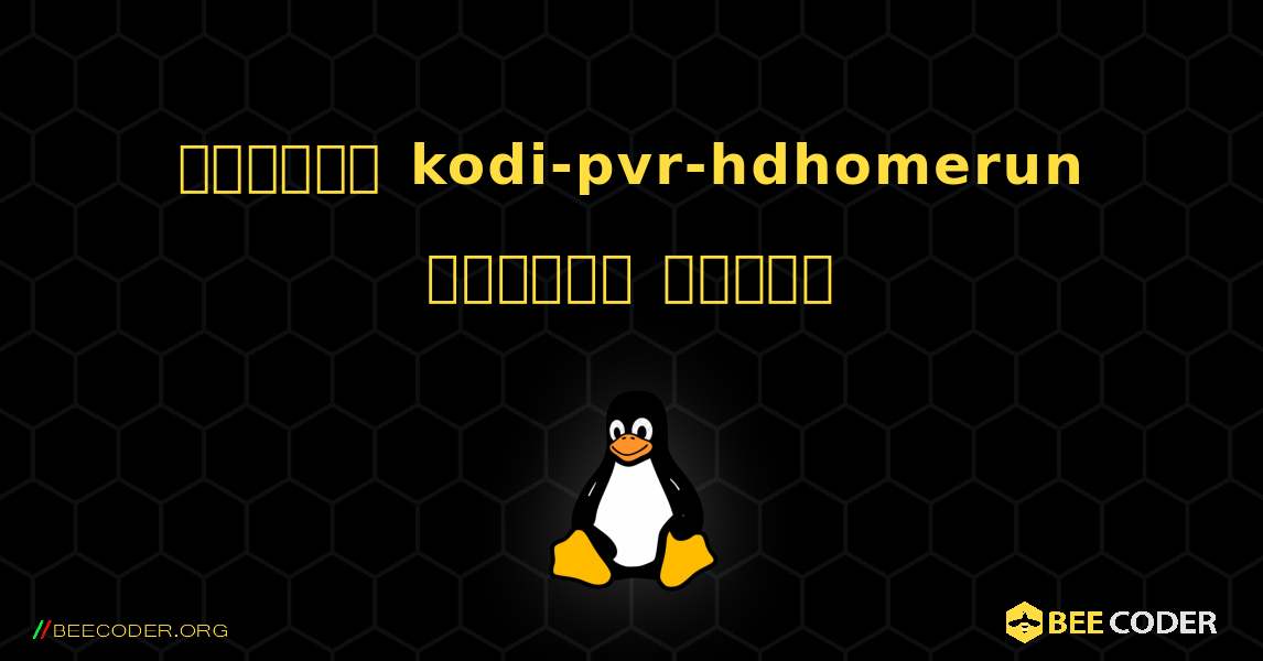 কিভাবে kodi-pvr-hdhomerun  ইনস্টল করবেন. Linux