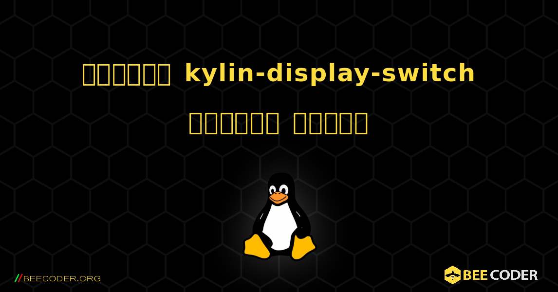 কিভাবে kylin-display-switch  ইনস্টল করবেন. Linux