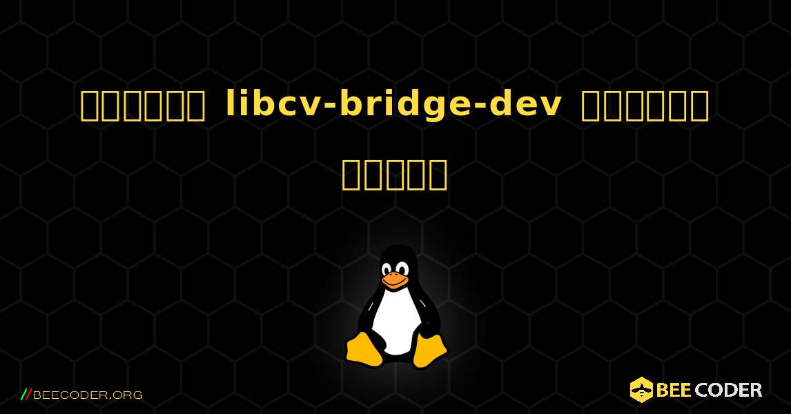 কিভাবে libcv-bridge-dev  ইনস্টল করবেন. Linux