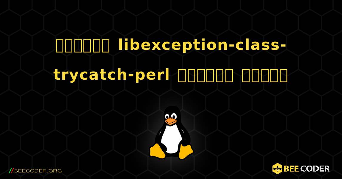 কিভাবে libexception-class-trycatch-perl  ইনস্টল করবেন. Linux