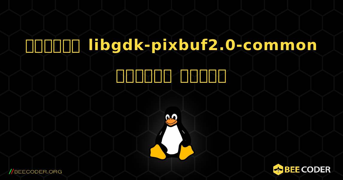 কিভাবে libgdk-pixbuf2.0-common  ইনস্টল করবেন. Linux