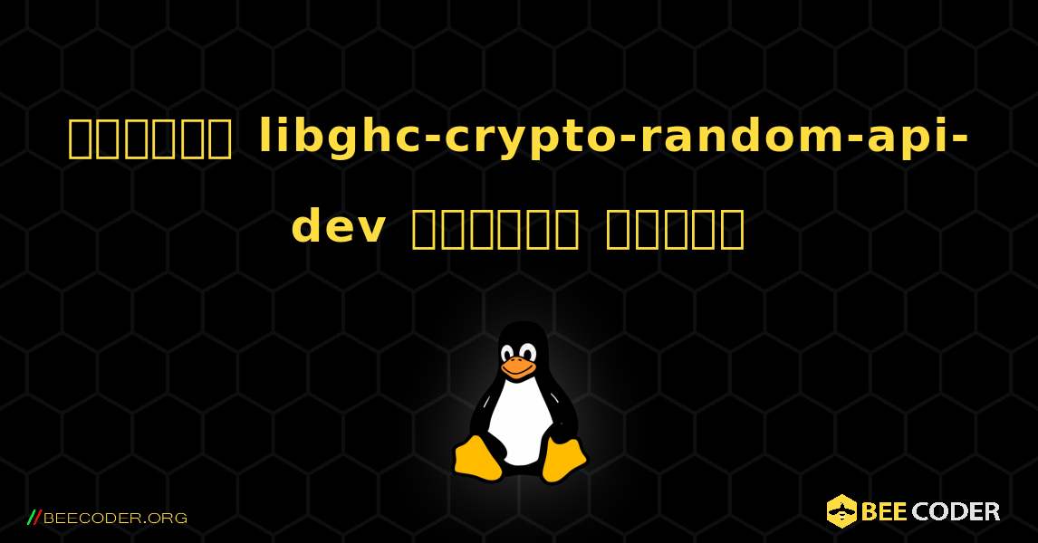 কিভাবে libghc-crypto-random-api-dev  ইনস্টল করবেন. Linux