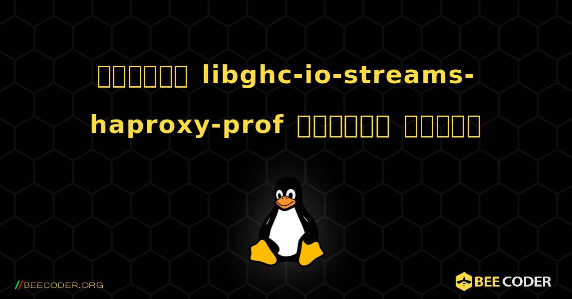 কিভাবে libghc-io-streams-haproxy-prof  ইনস্টল করবেন. Linux