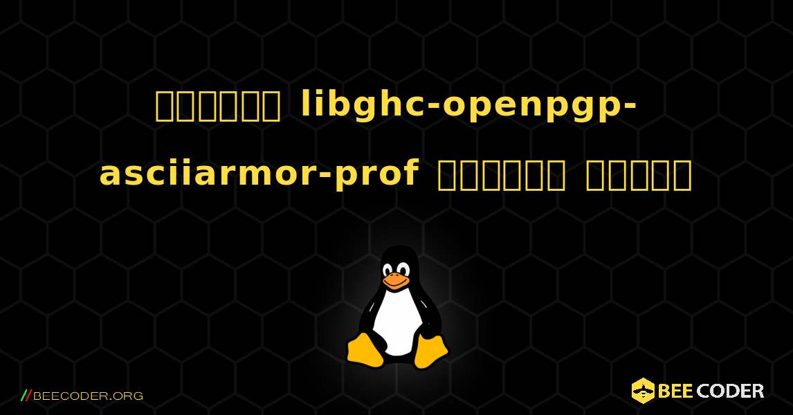কিভাবে libghc-openpgp-asciiarmor-prof  ইনস্টল করবেন. Linux