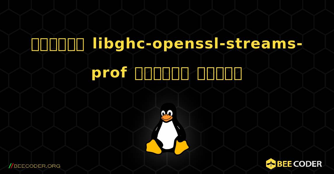 কিভাবে libghc-openssl-streams-prof  ইনস্টল করবেন. Linux