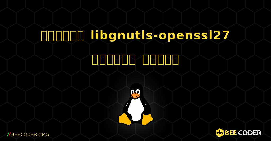কিভাবে libgnutls-openssl27  ইনস্টল করবেন. Linux