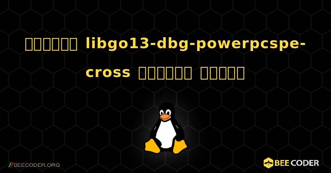 কিভাবে libgo13-dbg-powerpcspe-cross  ইনস্টল করবেন. Linux