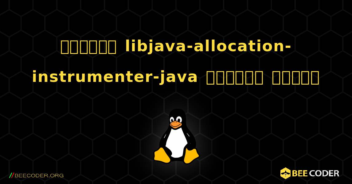 কিভাবে libjava-allocation-instrumenter-java  ইনস্টল করবেন. Linux