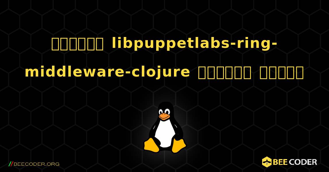 কিভাবে libpuppetlabs-ring-middleware-clojure  ইনস্টল করবেন. Linux