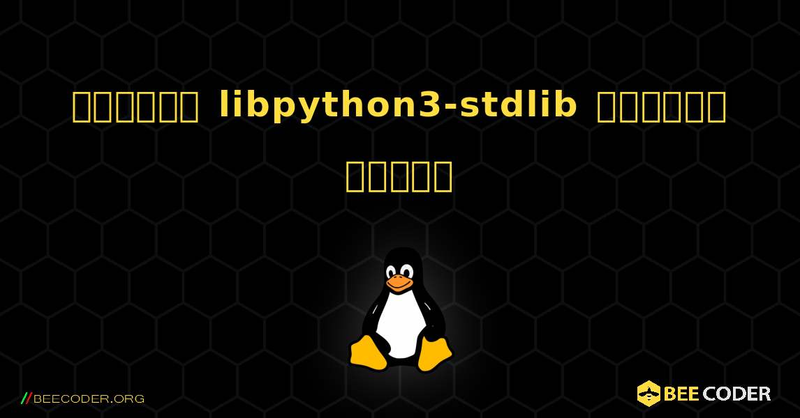 কিভাবে libpython3-stdlib  ইনস্টল করবেন. Linux