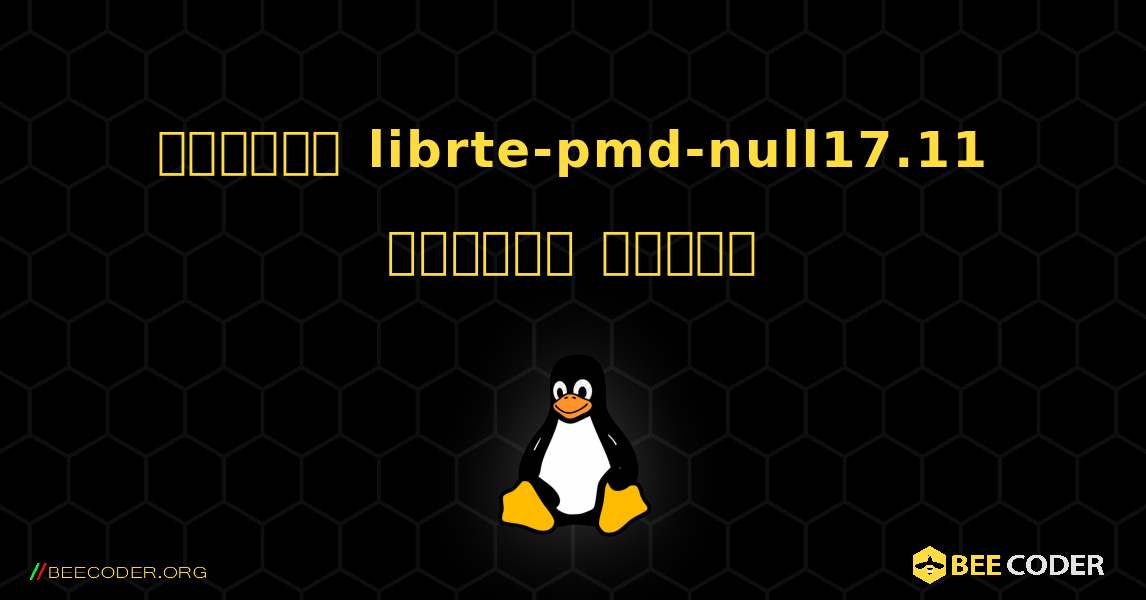 কিভাবে librte-pmd-null17.11  ইনস্টল করবেন. Linux
