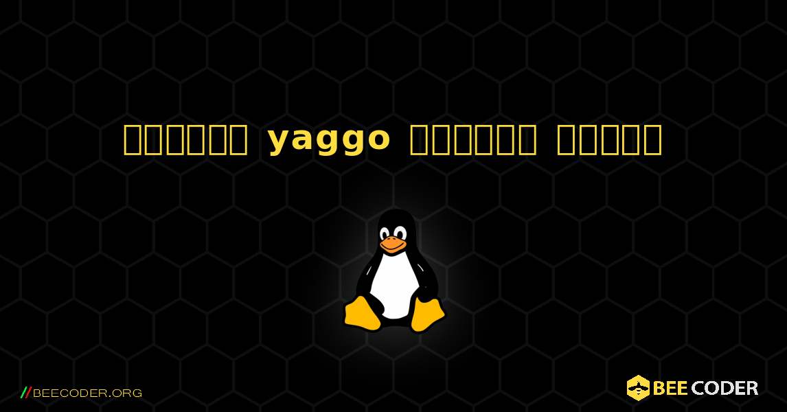 কিভাবে yaggo  ইনস্টল করবেন. Linux