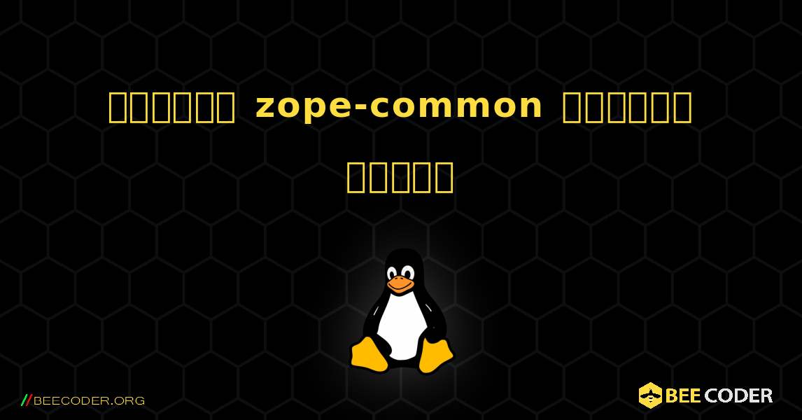 কিভাবে zope-common  ইনস্টল করবেন. Linux