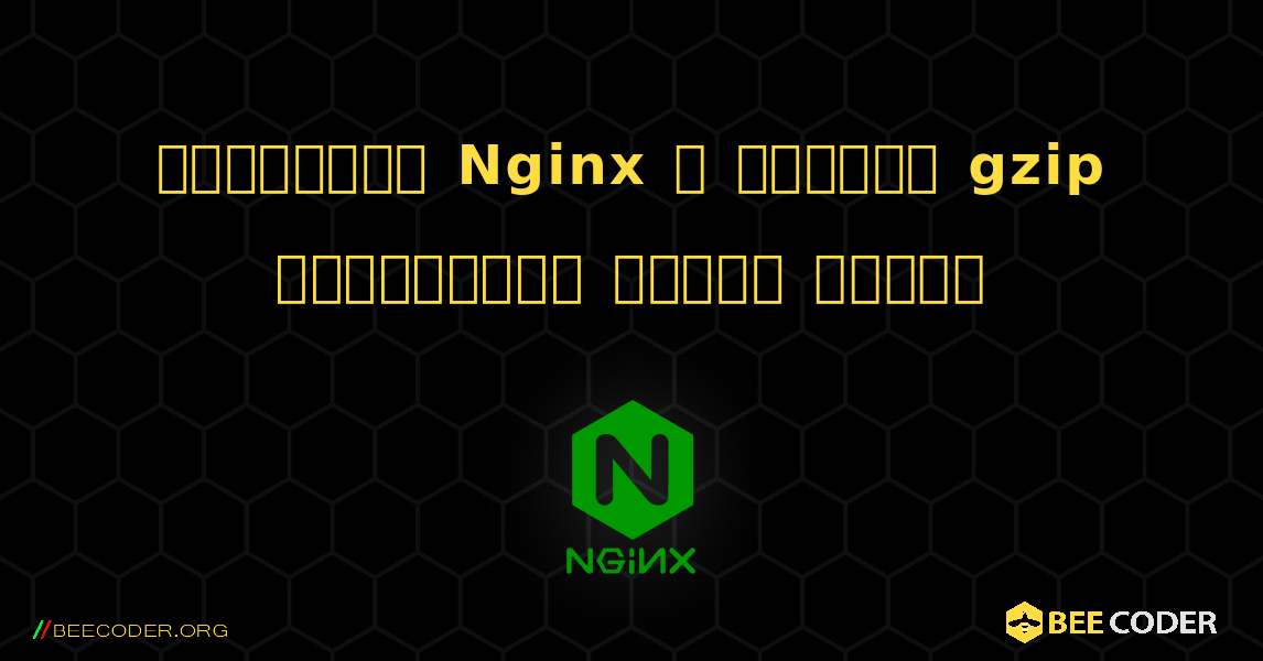 লিনাক্সে Nginx এ কিভাবে gzip কম্প্রেশন সক্ষম করবেন. NGINX