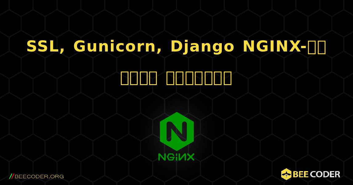 SSL, Gunicorn, Django NGINX-এর সাথে সংযুক্ত. NGINX