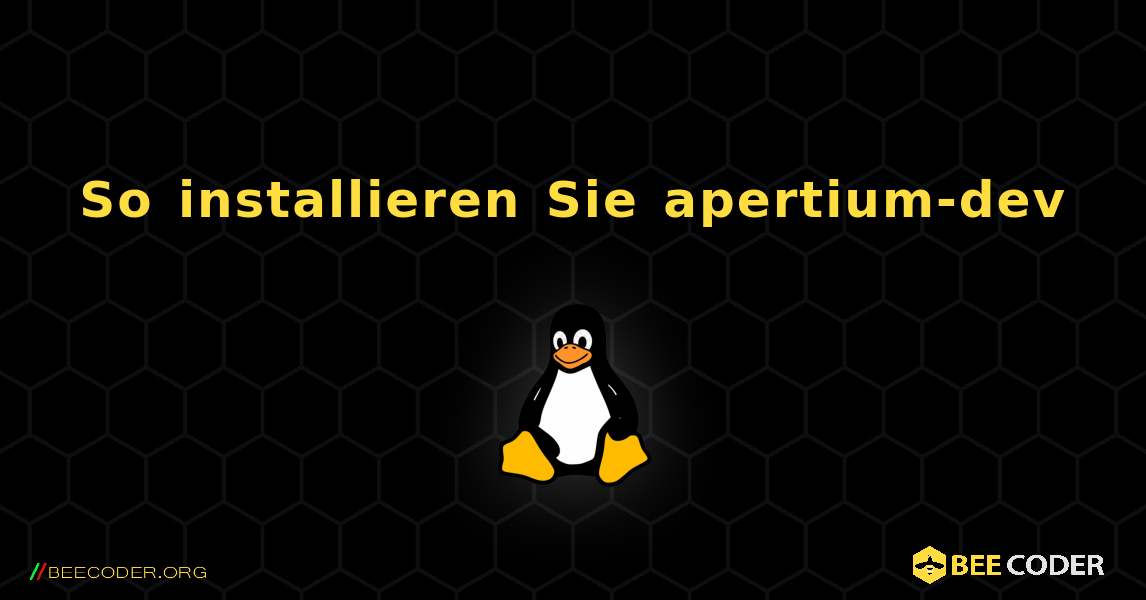 So installieren Sie apertium-dev . Linux