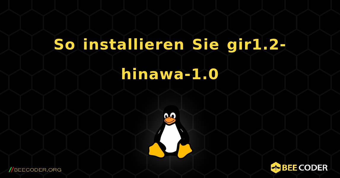 So installieren Sie gir1.2-hinawa-1.0 . Linux