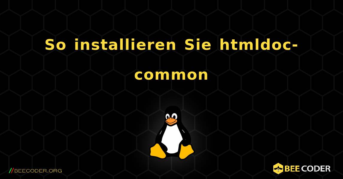 So installieren Sie htmldoc-common . Linux