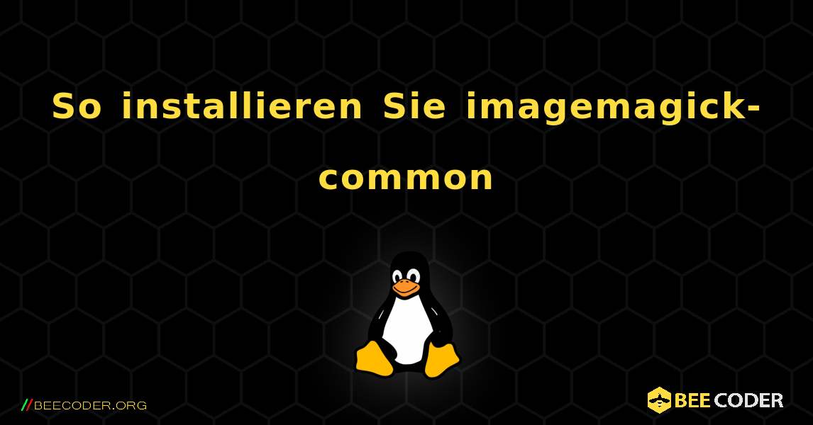 So installieren Sie imagemagick-common . Linux