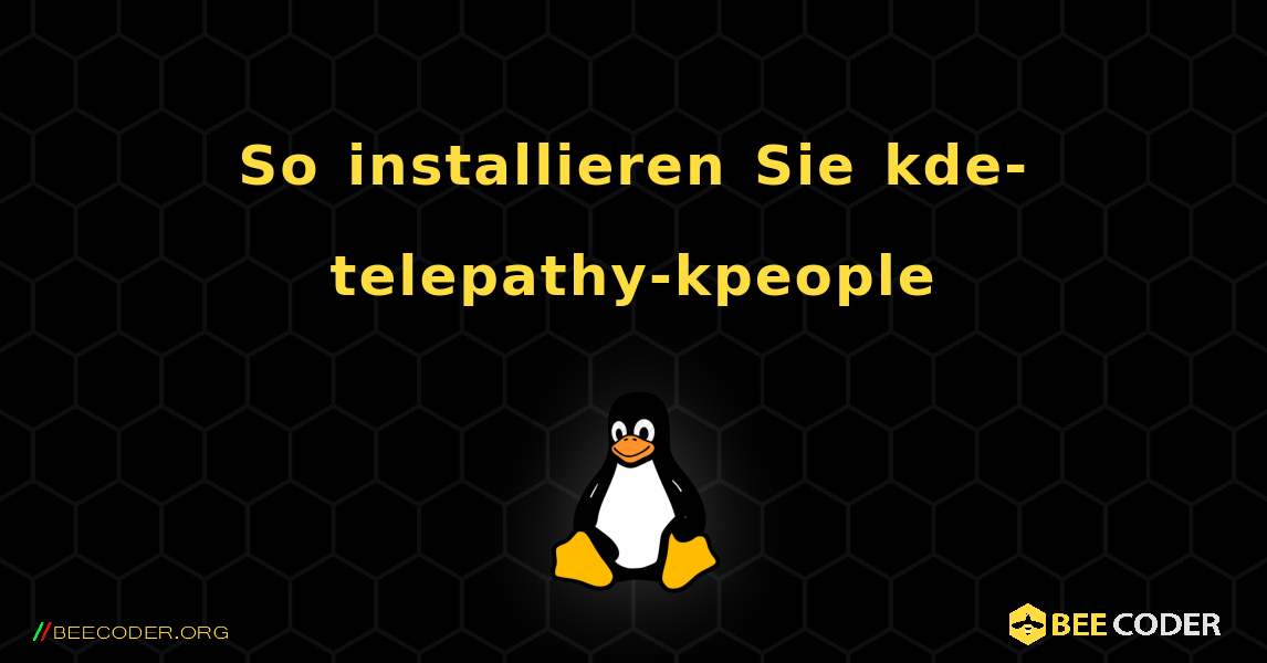 So installieren Sie kde-telepathy-kpeople . Linux