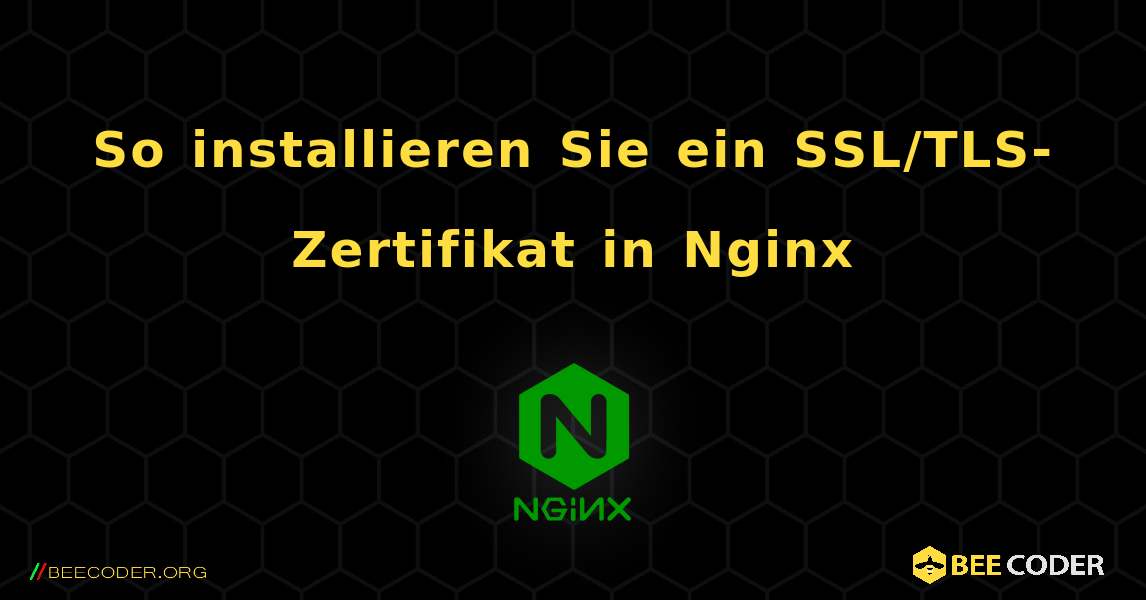 So installieren Sie ein SSL/TLS-Zertifikat in Nginx. NGINX