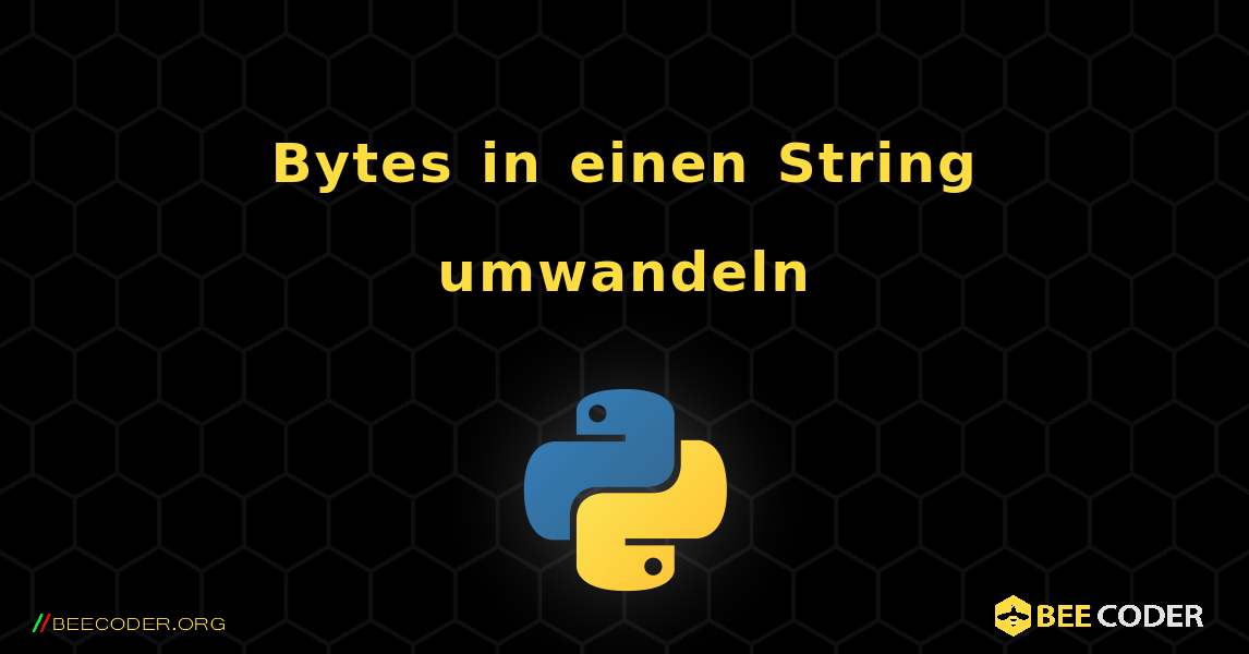 Bytes in einen String umwandeln. Python