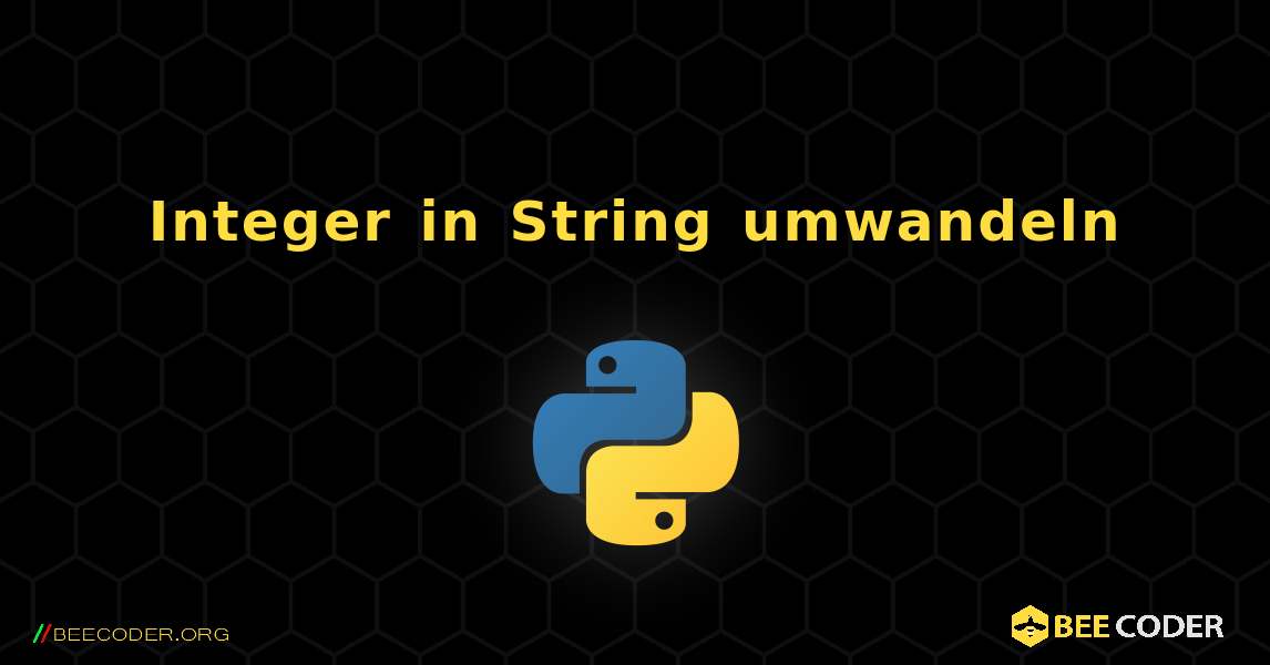 Integer in String umwandeln. Python