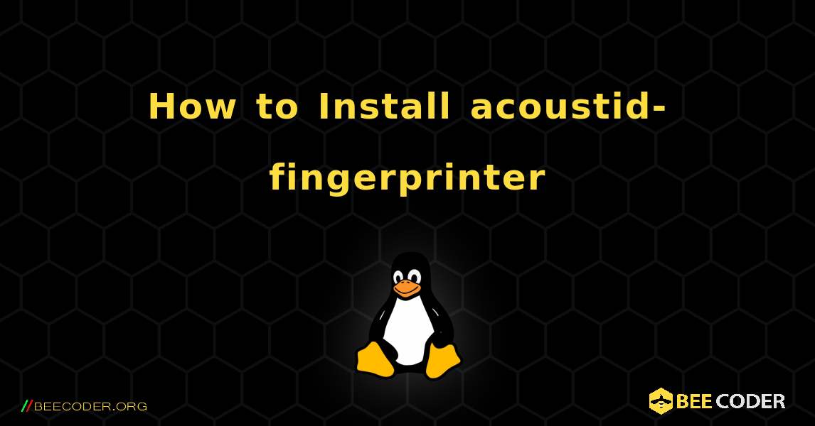 How to Install acoustid-fingerprinter . Linux