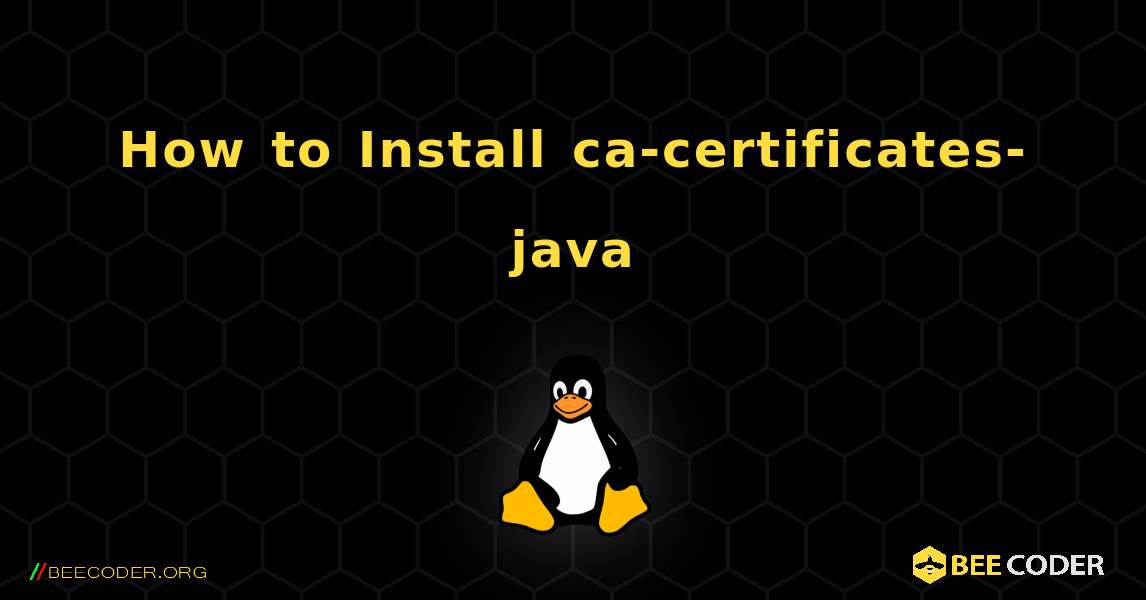 How to Install ca-certificates-java . Linux