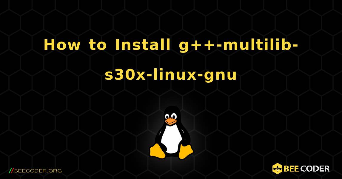 How to Install g++-multilib-s30x-linux-gnu . Linux