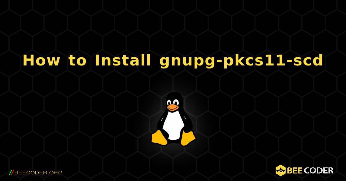 How to Install gnupg-pkcs11-scd . Linux