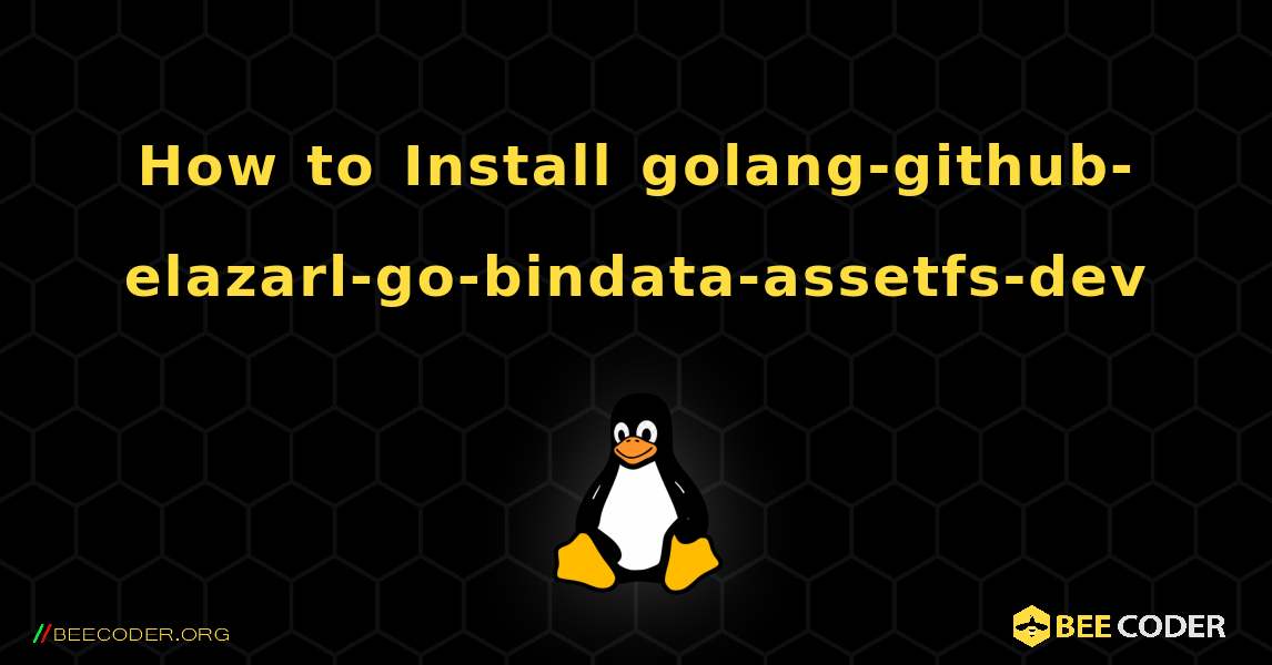 How to Install golang-github-elazarl-go-bindata-assetfs-dev . Linux
