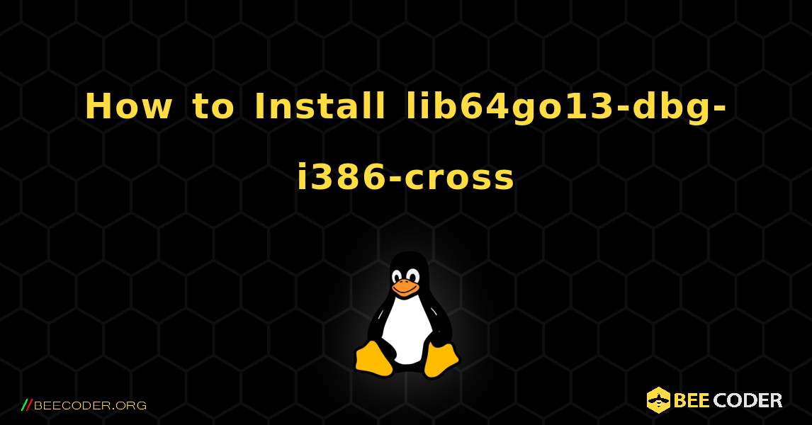 How to Install lib64go13-dbg-i386-cross . Linux