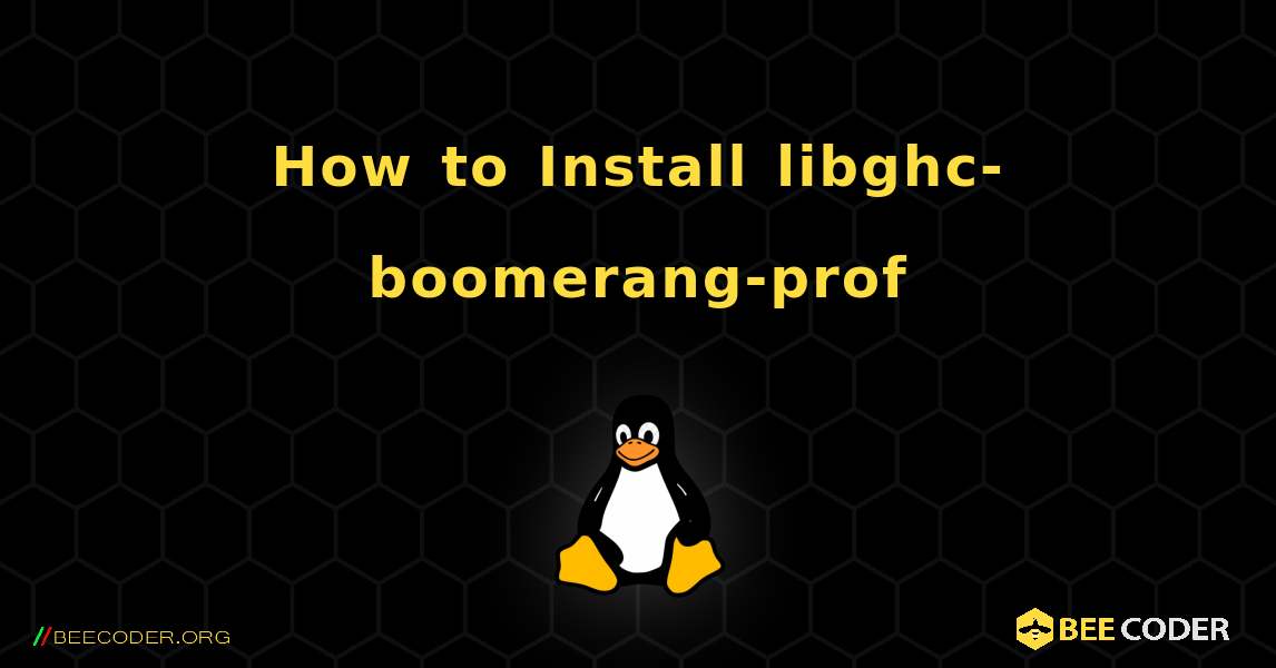 How to Install libghc-boomerang-prof . Linux
