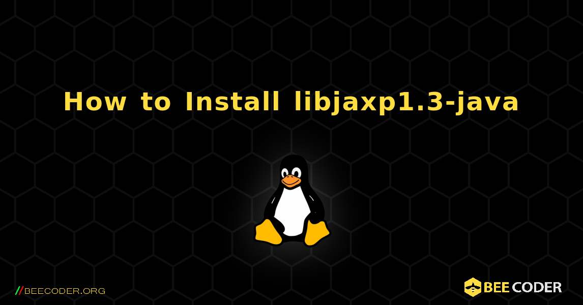 How to Install libjaxp1.3-java . Linux