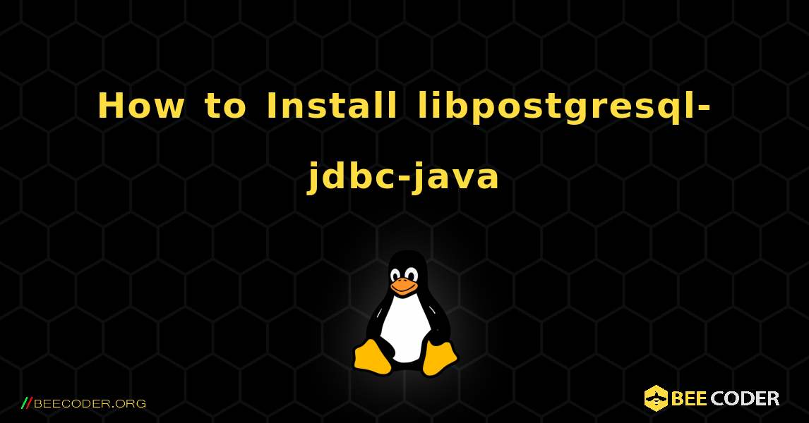 How to Install libpostgresql-jdbc-java . Linux